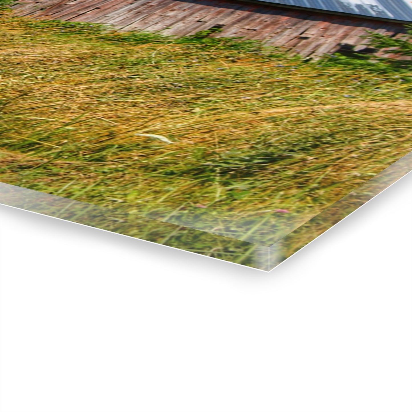 U R There Photography Lake Road Little Crooked Grey Rustic Farmhouse Acrylic Wall Print