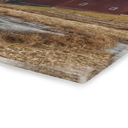 U R There Photography Fisher Road Red Rustic Farmhouse Acrylic Wall Print