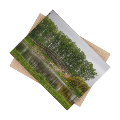 U R There Photography Bridge of Summers Road I Rustic Farmhouse Decorative Ceramic Tile 6" × 8" Glossy