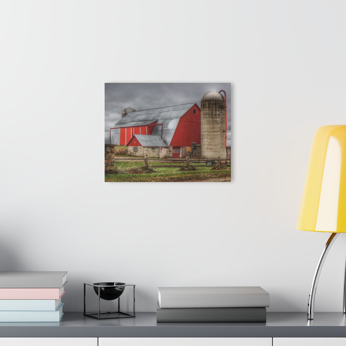 U R There Photography Slattery Roadside Red II Rustic Farmhouse Acrylic Wall Print
