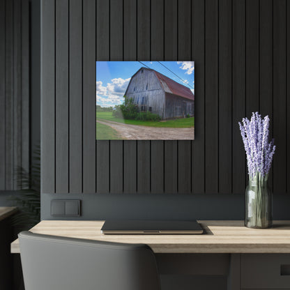 U R There Photography Schoenherr Road Grey I Rustic Farmhouse Acrylic Wall Print