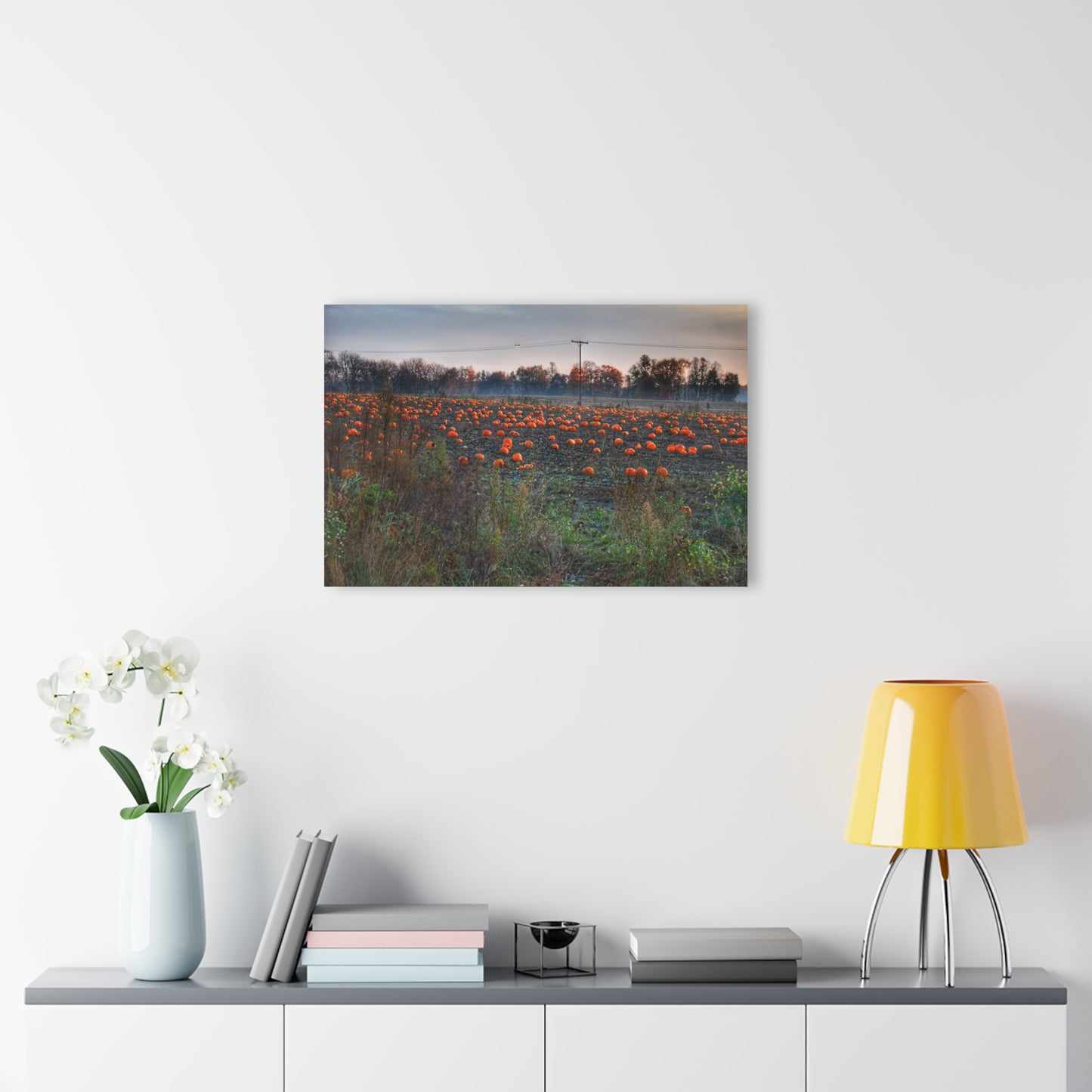 U R There Photography Five Lakes Pumpkins Rustic Farmhouse Acrylic Wall Print