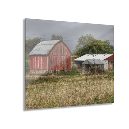 U R There Photography North Lake Road Red II Rustic Farmhouse Acrylic Wall Print