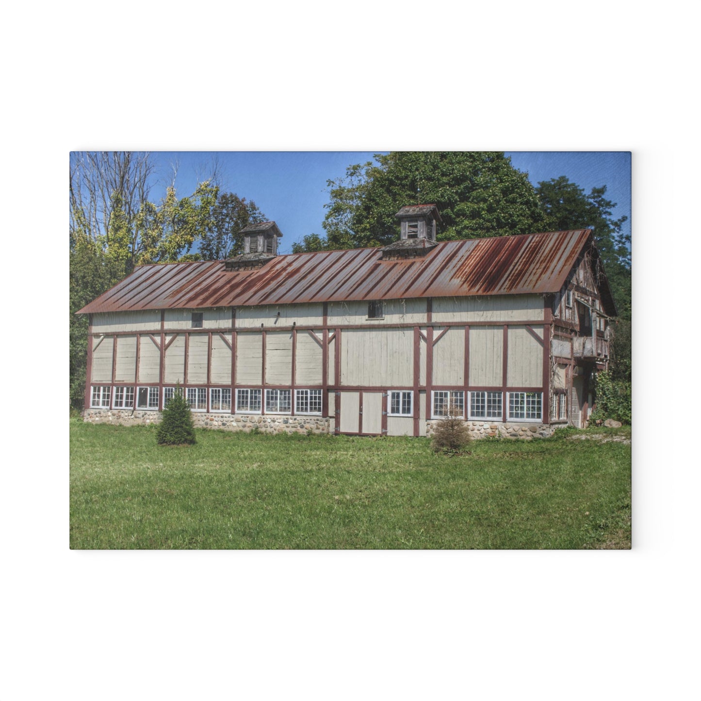 U R There Photography Bordman Road Rusted Rustic Farmhouse Tempered-Glass Cutting Board