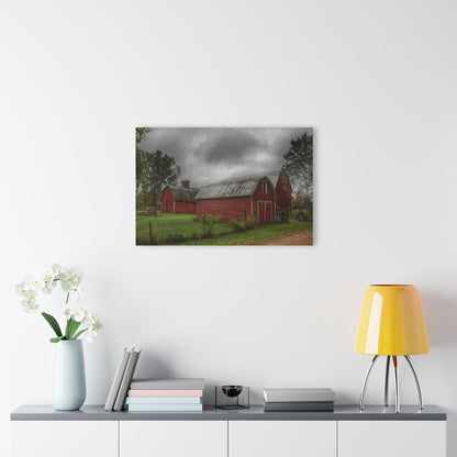 U R There Photography Cramton Road Reds II Rustic Farmhouse Acrylic Wall Print