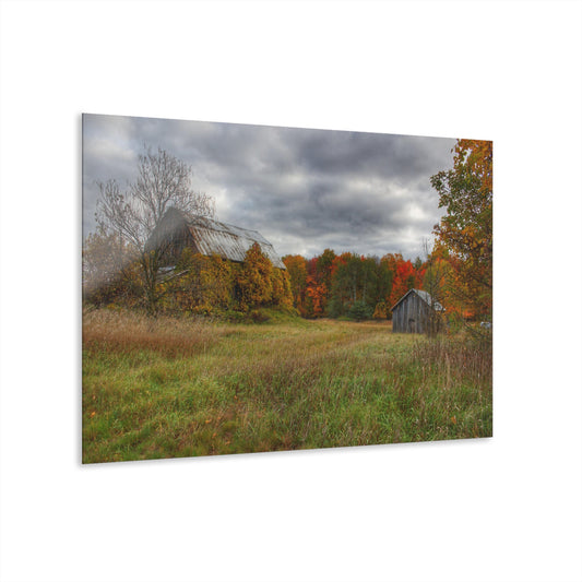 U R There Photography Church Road Grey and Little Grey Rustic Farmhouse Acrylic Wall Print