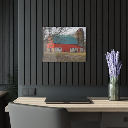 U R There Photography Wilson Road Red and Silo I Rustic Farmhouse Acrylic Wall Print