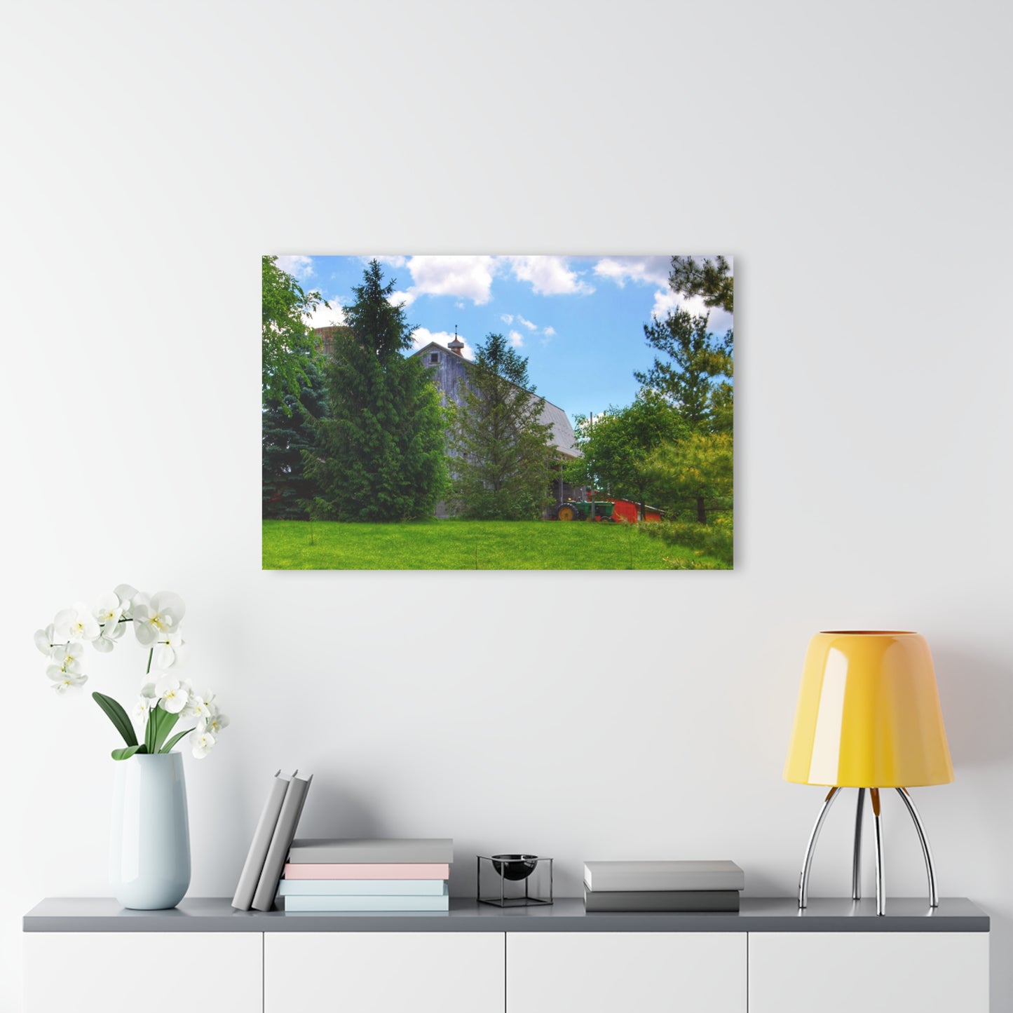 U R There Photography Bordman Road Hidden Grey Rustic Farmhouse Acrylic Wall Print