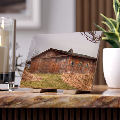 U R There Photography Blood Road Rusted Rustic Farmhouse Decorative Ceramic Tile