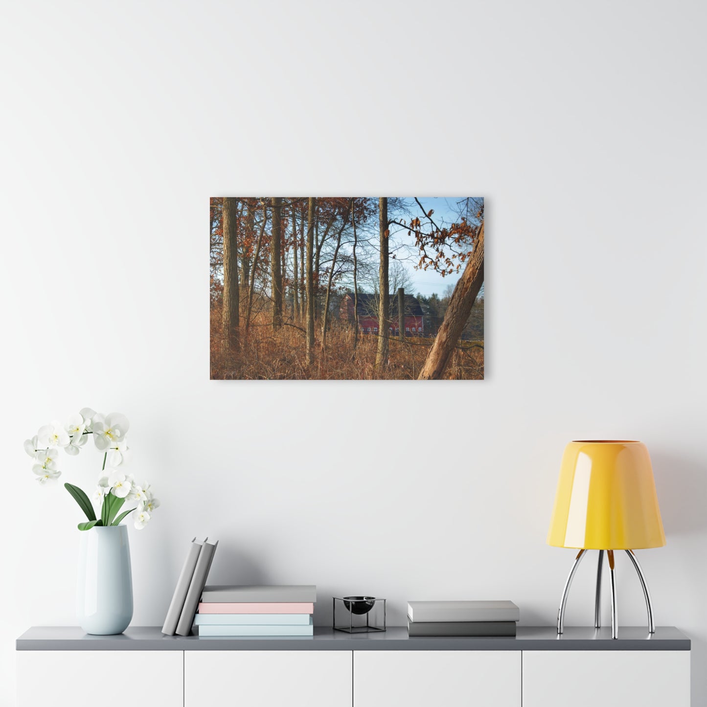 U R There Photography Blood Road Red II Rustic Farmhouse Acrylic Wall Print