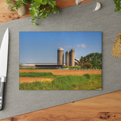 U R There Photography Leslie Road Hidden Rustic Farmhouse Tempered-Glass Cutting Board