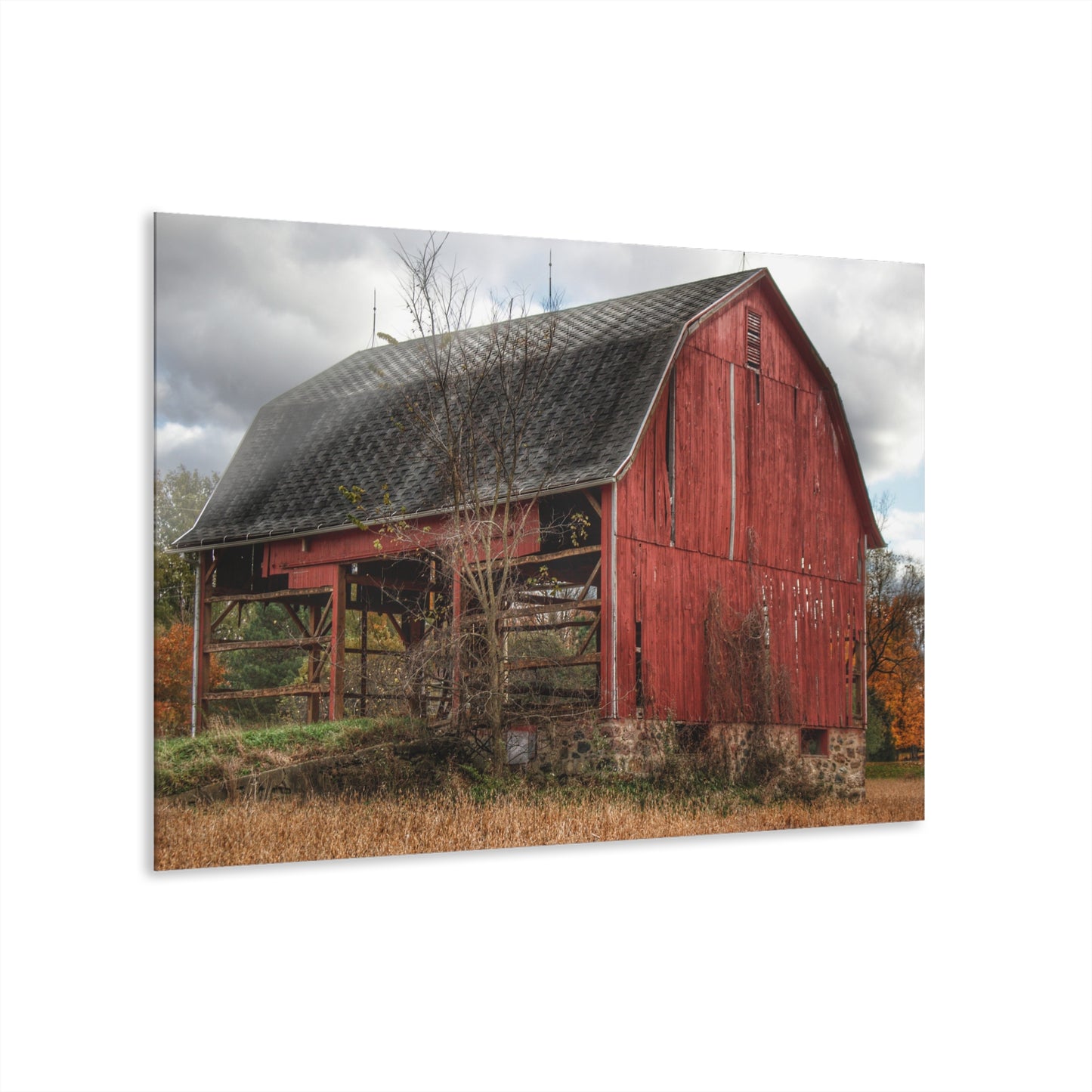 U R There Photography Laur Road Forgotten Red II Rustic Farmhouse Acrylic Wall Print