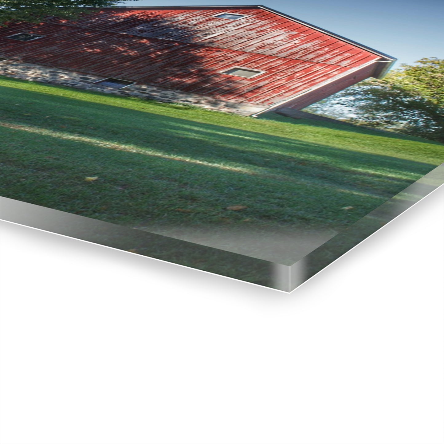 U R There Photography Five Lakes Red III Rustic Farmhouse Acrylic Wall Print