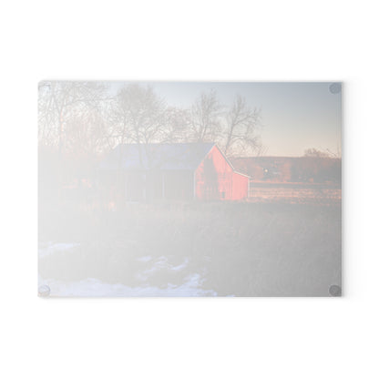 U R There Photography Early Spring on Mount Morris Road Rustic Farmhouse Tempered-Glass Cutting Board