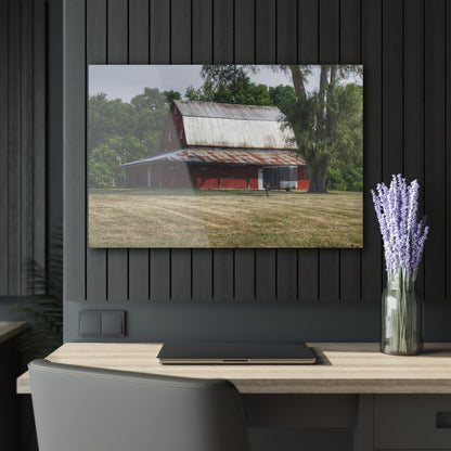 U R There Photography West Hurd Road Red Rustic Farmhouse Acrylic Wall Print