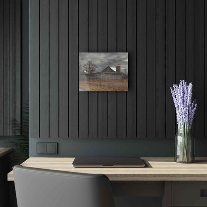 U R There Photography Church Road Grey I Rustic Farmhouse Acrylic Wall Print
