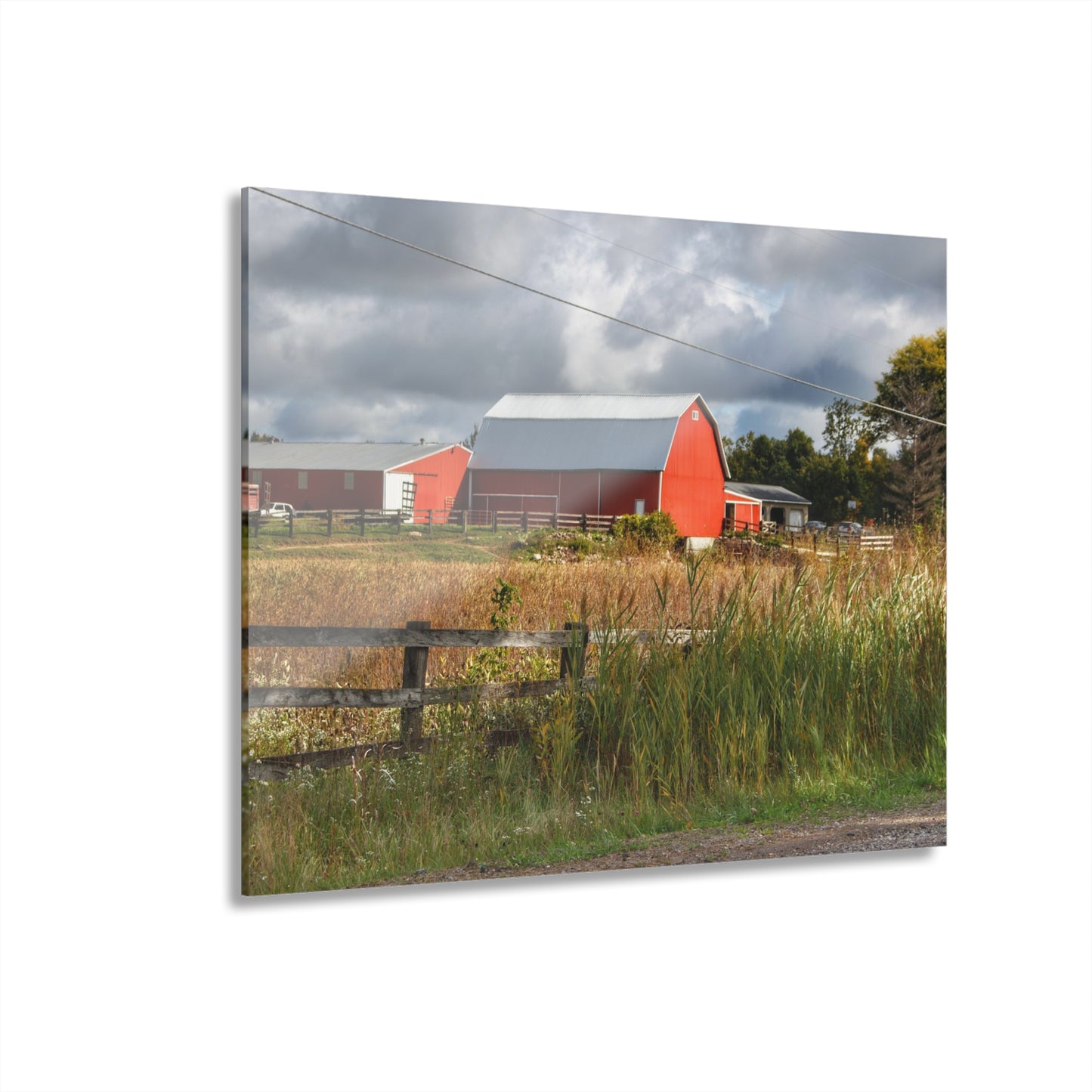 U R There Photography Beyond the Fence on Richfield Road Rustic Farmhouse Acrylic Wall Print