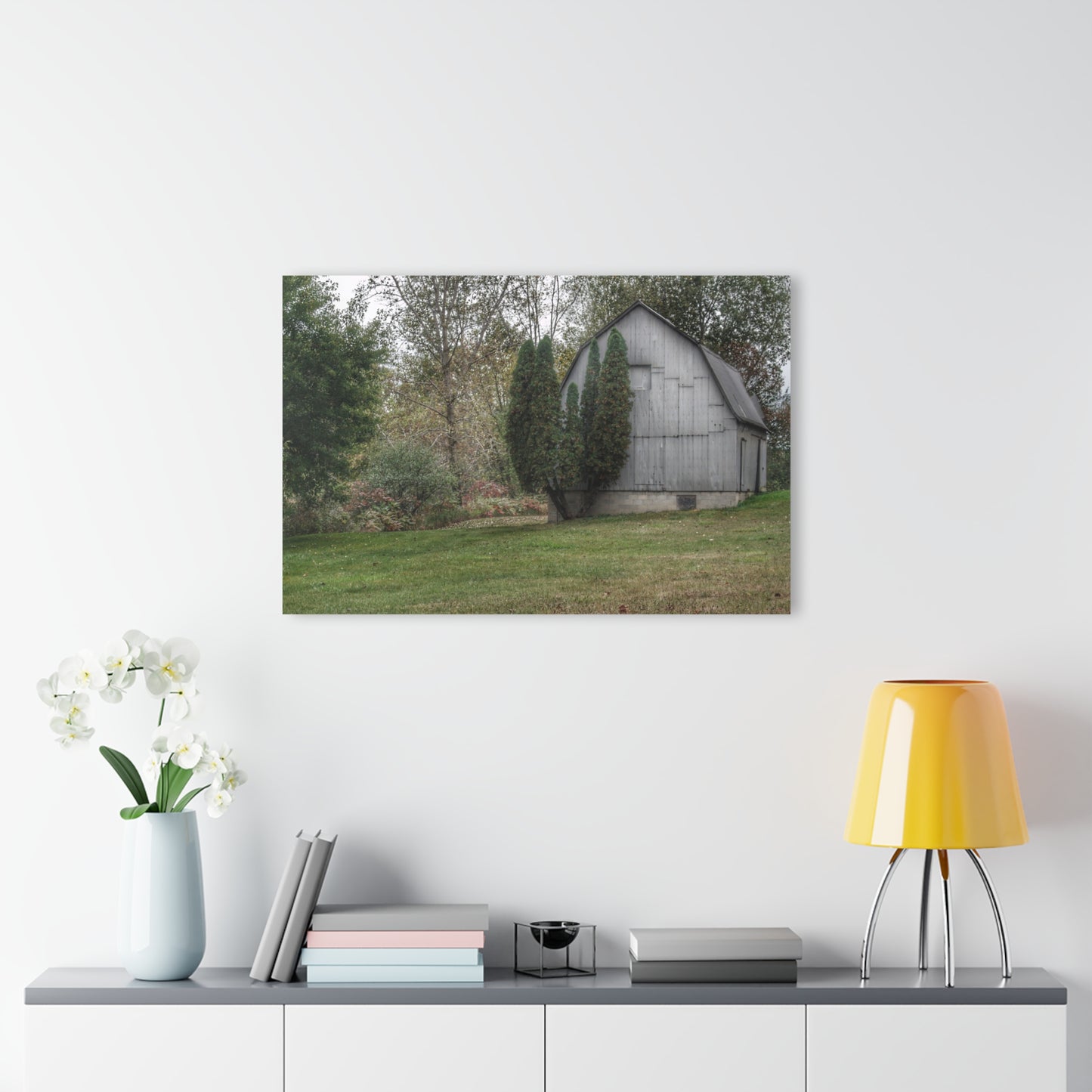 U R There Photography Milliman Road Grey Rustic Farmhouse Acrylic Wall Print