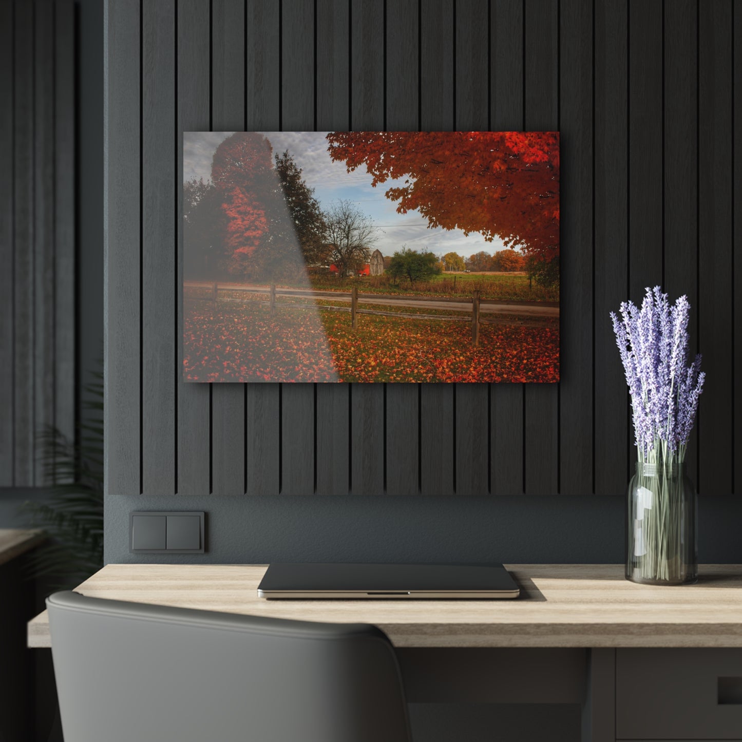 U R There Photography East Frances Road Hidden Grey II Rustic Farmhouse Acrylic Wall Print