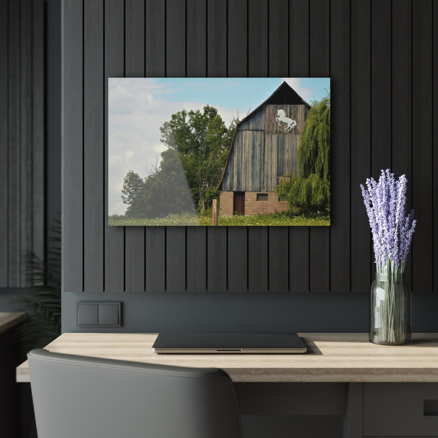 U R There Photography Hassler Lake Horse Barn Rustic Farmhouse Acrylic Wall Print