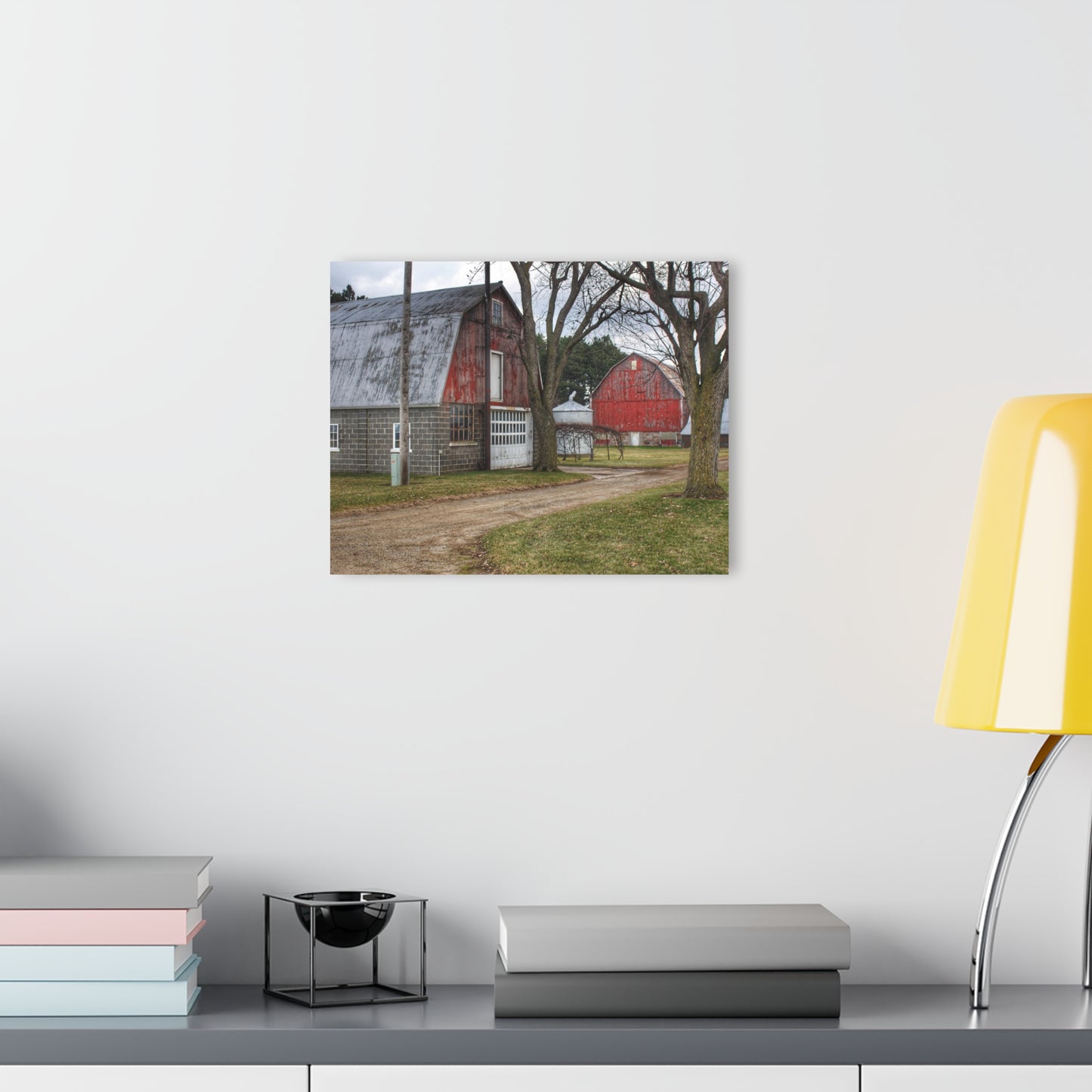 U R There Photography Peck Reds Rustic Farmhouse Acrylic Wall Print