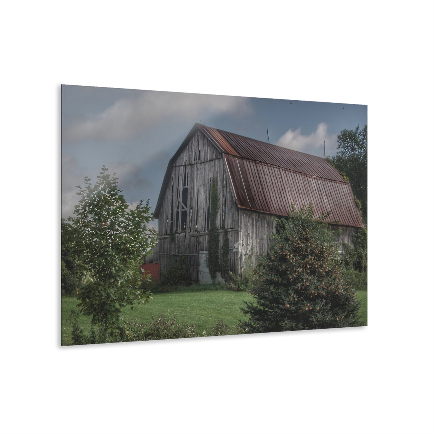 U R There Photography Columbiaville Grey Rustic Farmhouse Acrylic Wall Print