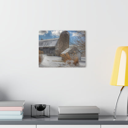U R There Photography Ludwig Road Greys in Winter Rustic Farmhouse Acrylic Wall Print