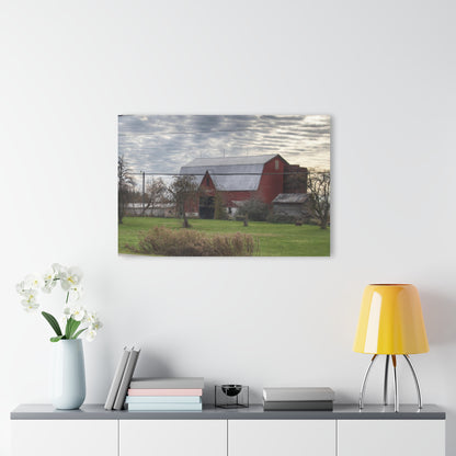 U R There Photography Dodge Road Red Rustic Farmhouse Acrylic Wall Print