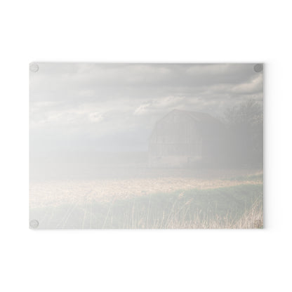 U R There Photography Sandusky Grey I Rustic Farmhouse Tempered-Glass Cutting Board
