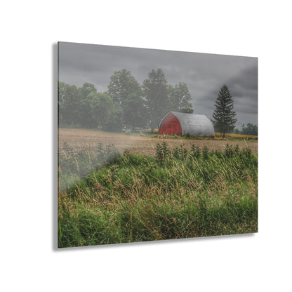 U R There Photography Mayville Road Red Quonset Rustic Farmhouse Acrylic Wall Print