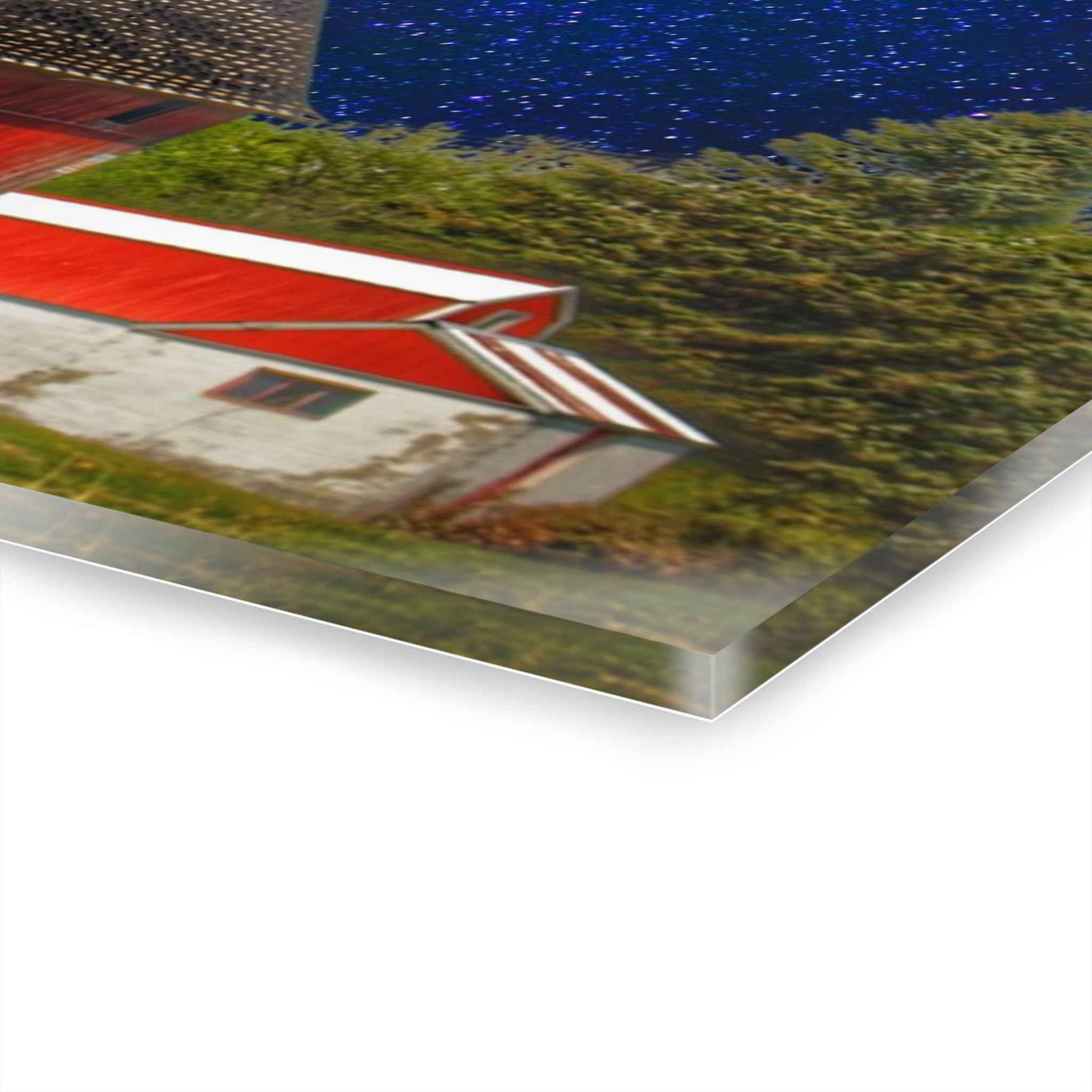 U R There Photography Moon over Hollenbeck Rustic Farmhouse Acrylic Wall Print