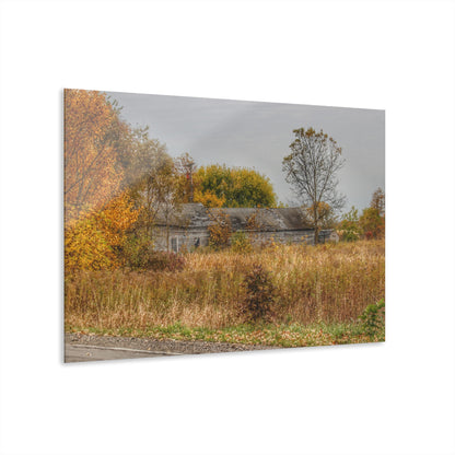 U R There Photography Hill Road Roadside Greys Rustic Farmhouse Acrylic Wall Print