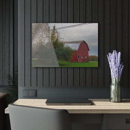 U R There Photography Perry Road Tilted Red Rustic Farmhouse Acrylic Wall Print