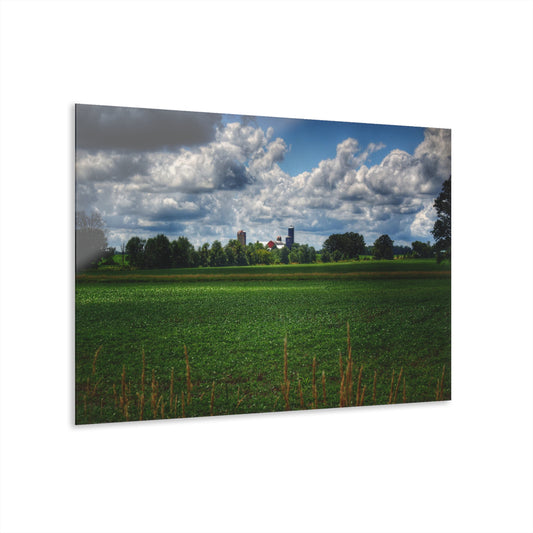 U R There Photography Farm from a Distance Rustic Farmhouse Acrylic Wall Print