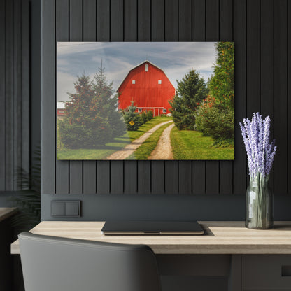 U R There Photography Brown City Road Pine Red Rustic Farmhouse Acrylic Wall Print