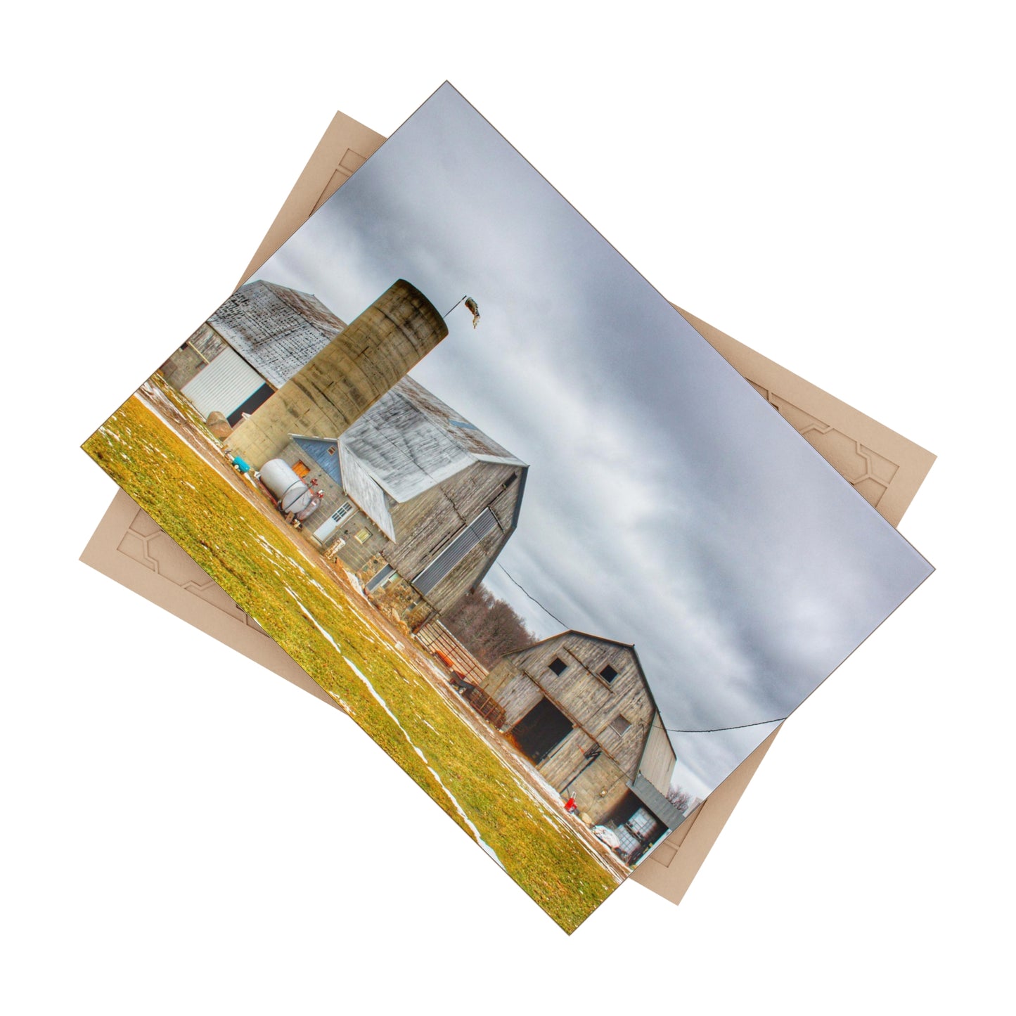 U R There Photography Chapman Greys Rustic Farmhouse Decorative Ceramic Tile