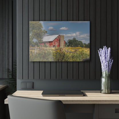 U R There Photography Nettney Road Red Rustic Farmhouse Acrylic Wall Print