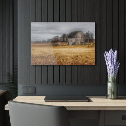 U R There Photography Laur Road Grey Rustic Farmhouse Acrylic Wall Print