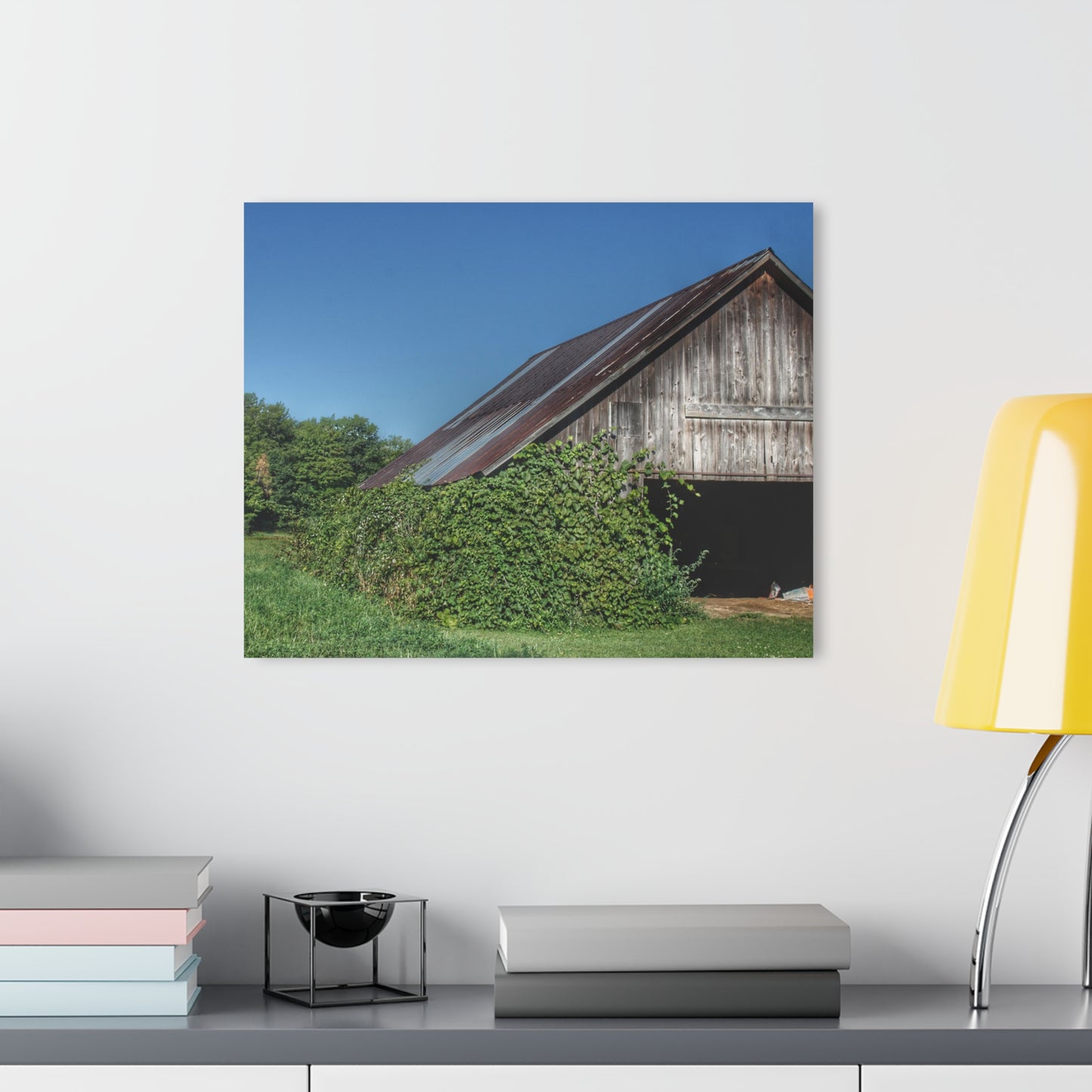 U R There Photography Grey Shack of Millington Rustic Farmhouse Acrylic Wall Print