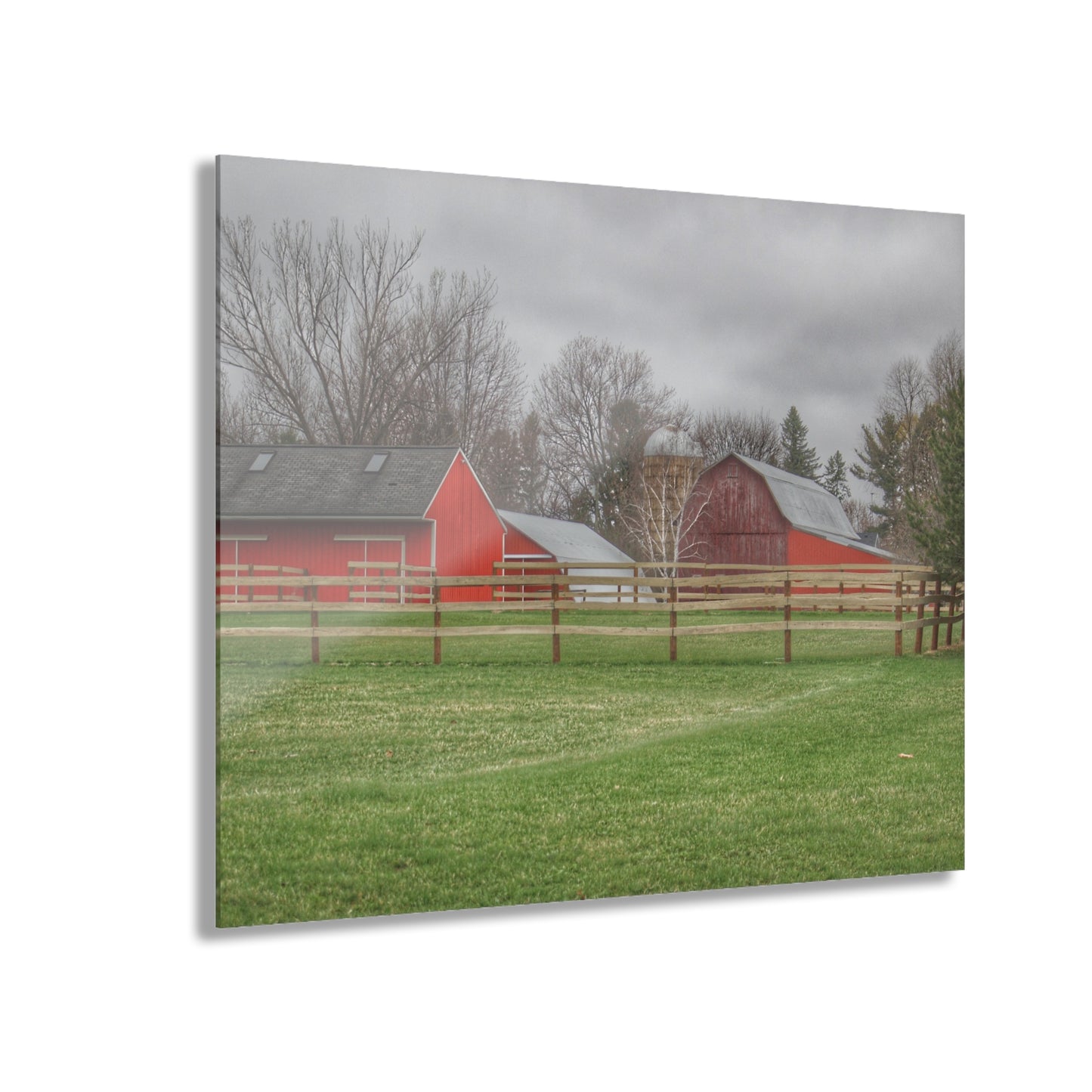 U R There Photography West Lake Road Farm Rustic Farmhouse Acrylic Wall Print