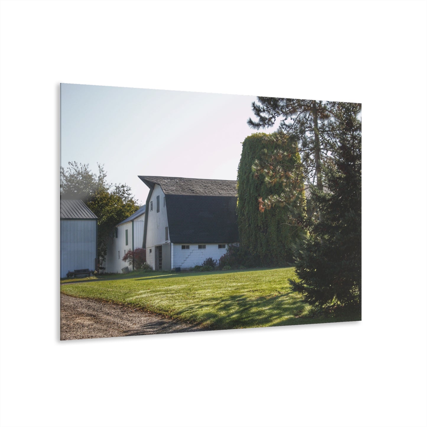 U R There Photography Five Lakes Road White Rustic Farmhouse Acrylic Wall Print