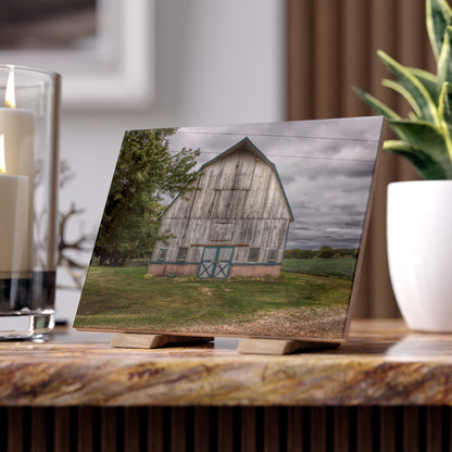 U R There Photography Bristol Road White I Rustic Farmhouse Decorative Ceramic Tile 6" × 8" Glossy