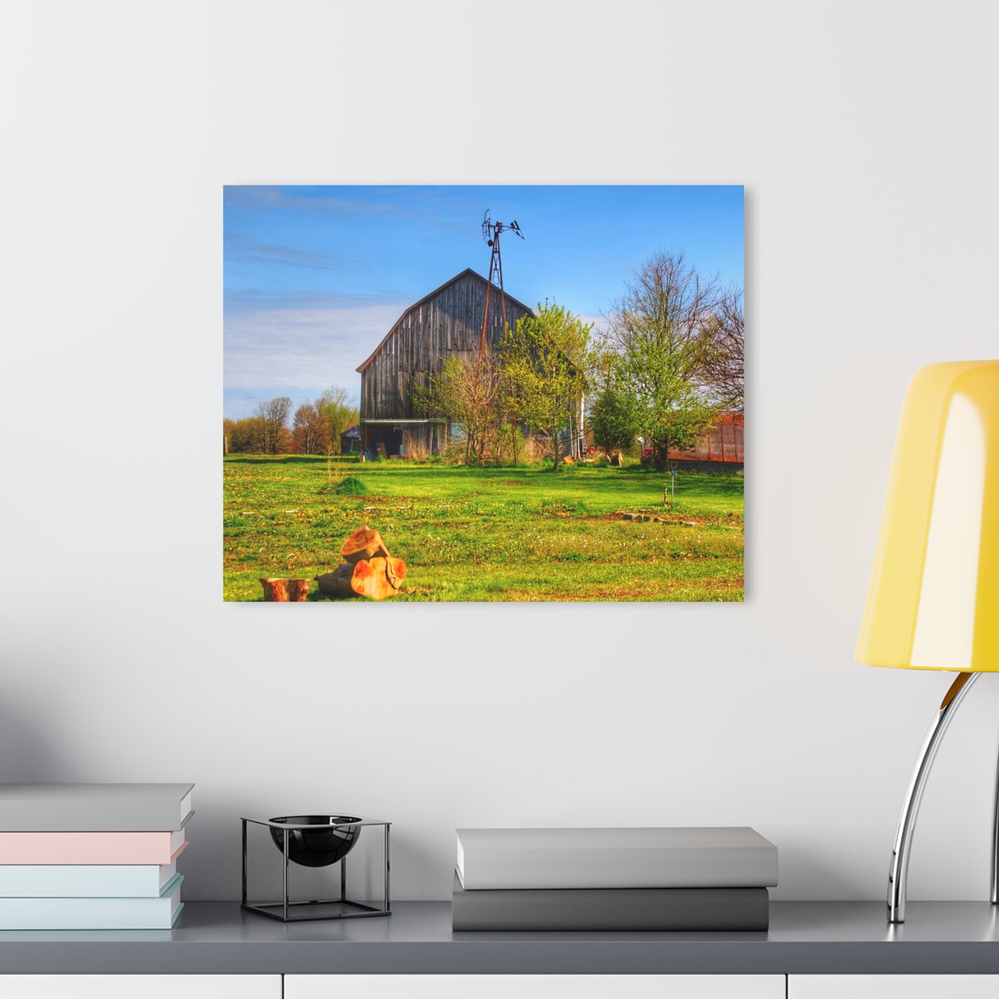 U R There Photography Sohn Road Grey Rustic Farmhouse Acrylic Wall Print
