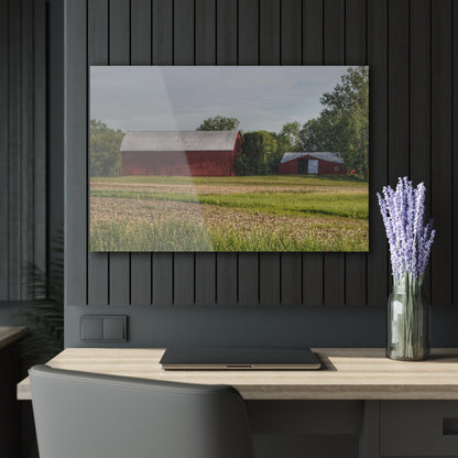U R There Photography Catlin Road Reds Rustic Farmhouse Acrylic Wall Print
