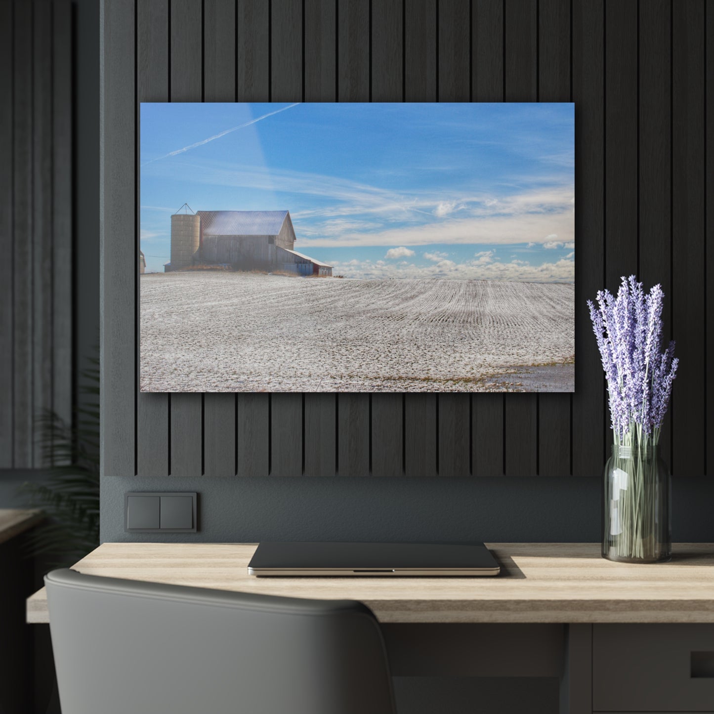 U R There Photography Early Spring Grey II Rustic Farmhouse Acrylic Wall Print