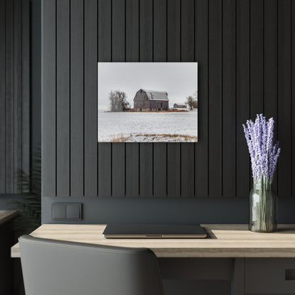 U R There Photography Frenchline Road Grey in Winter Rustic Farmhouse Acrylic Wall Print