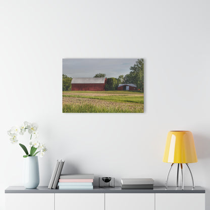 U R There Photography Catlin Road Reds Rustic Farmhouse Acrylic Wall Print