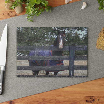 U R There Photography Hosner Road Chestnut Rustic Farmhouse Tempered-Glass Cutting Board
