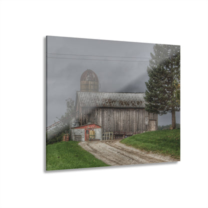 U R There Photography North Lake Road Grey Rustic Farmhouse Acrylic Wall Print