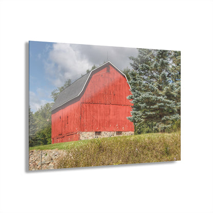 U R There Photography Oxford Baldwin Red Rustic Farmhouse Acrylic Wall Print